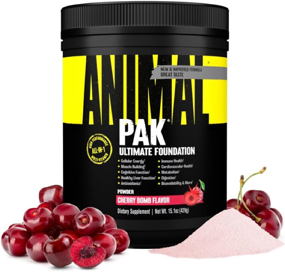 Animal Pak - Convenient All-in-One Vitamin & Supplement Powder, Cherry Bomb - görsel 1