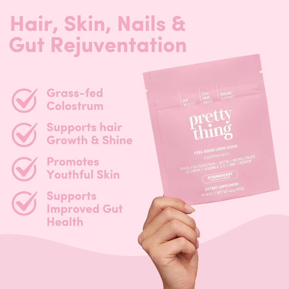 Pretty Thing Colostrum Bites for Women's – – Gut Health Seekers: Individuals looking to maintain a healthy – Image 2