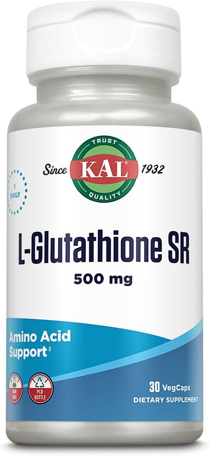KAL L-Glutathione, Reduced Glutathione Supplement, High Absorption Antioxidant, Orange Flavour Instant Dissolve ActivMelt, Vegetarian, Lab Verified, 90 Servings, 90 Micro Tablets