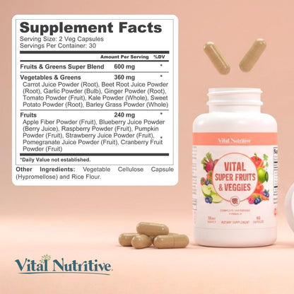 Vital Super Fruits & Veggies – Daily – Digestive Wellbeing: Fibre and phytonutrients from wholefood sources – Image 8