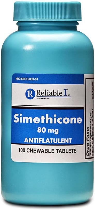 Reliable 1 Simethicone 80mg Anti-Gas 100 – Fast-acting relief: Simethicone begins working within minutes to break – Image 1