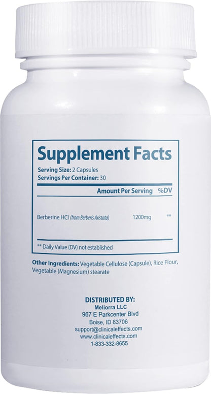 Clinical Effects Berberine HCL 1200mg - 3 Pack - Vegan Supplement