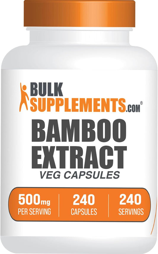 BulkSupplements.com Bamboo Extract Capsules - 240 Capsules per Bottle – Image 1