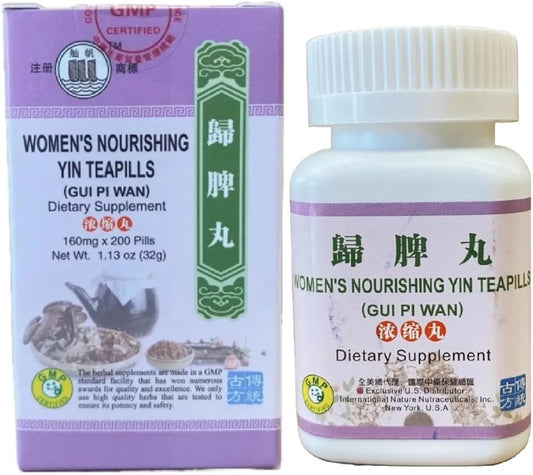 Women's's Nourishing Yin Teapills, GUI Pi Wan 160 mg (200 Pills) – Image 1