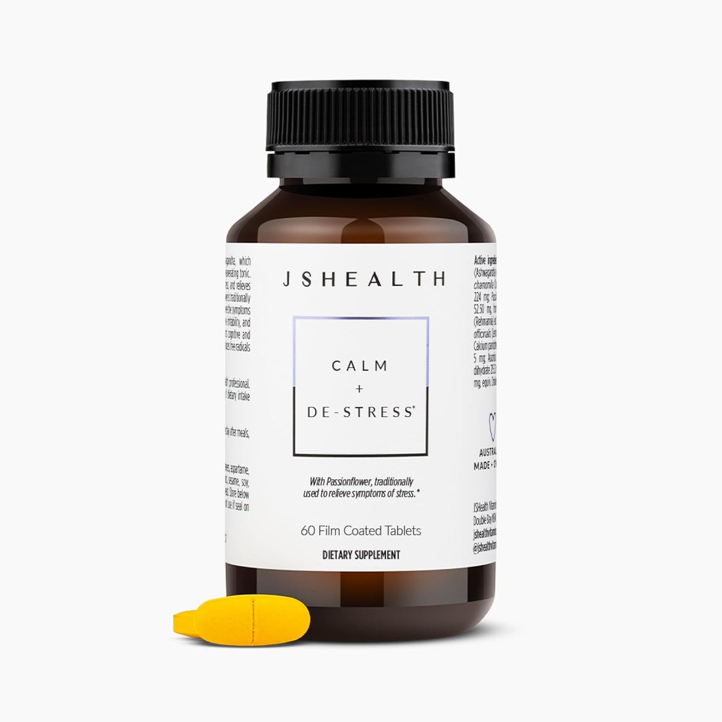 JSHealth Calm + Destress Supplement - 60 Capsules - görsel 2