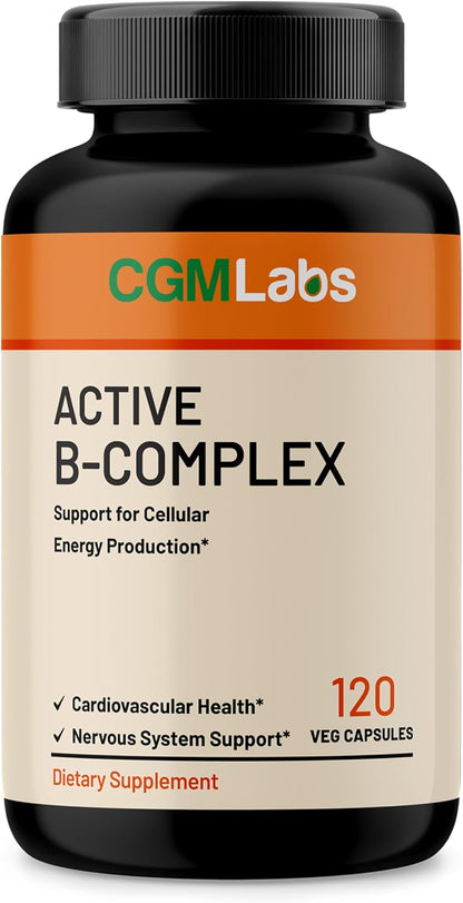 Vitamin B Complex - Active B1, B2, B3, B6, – Thiamine (B1) – Helps convert carbohydrates into energy and supports – Image 1