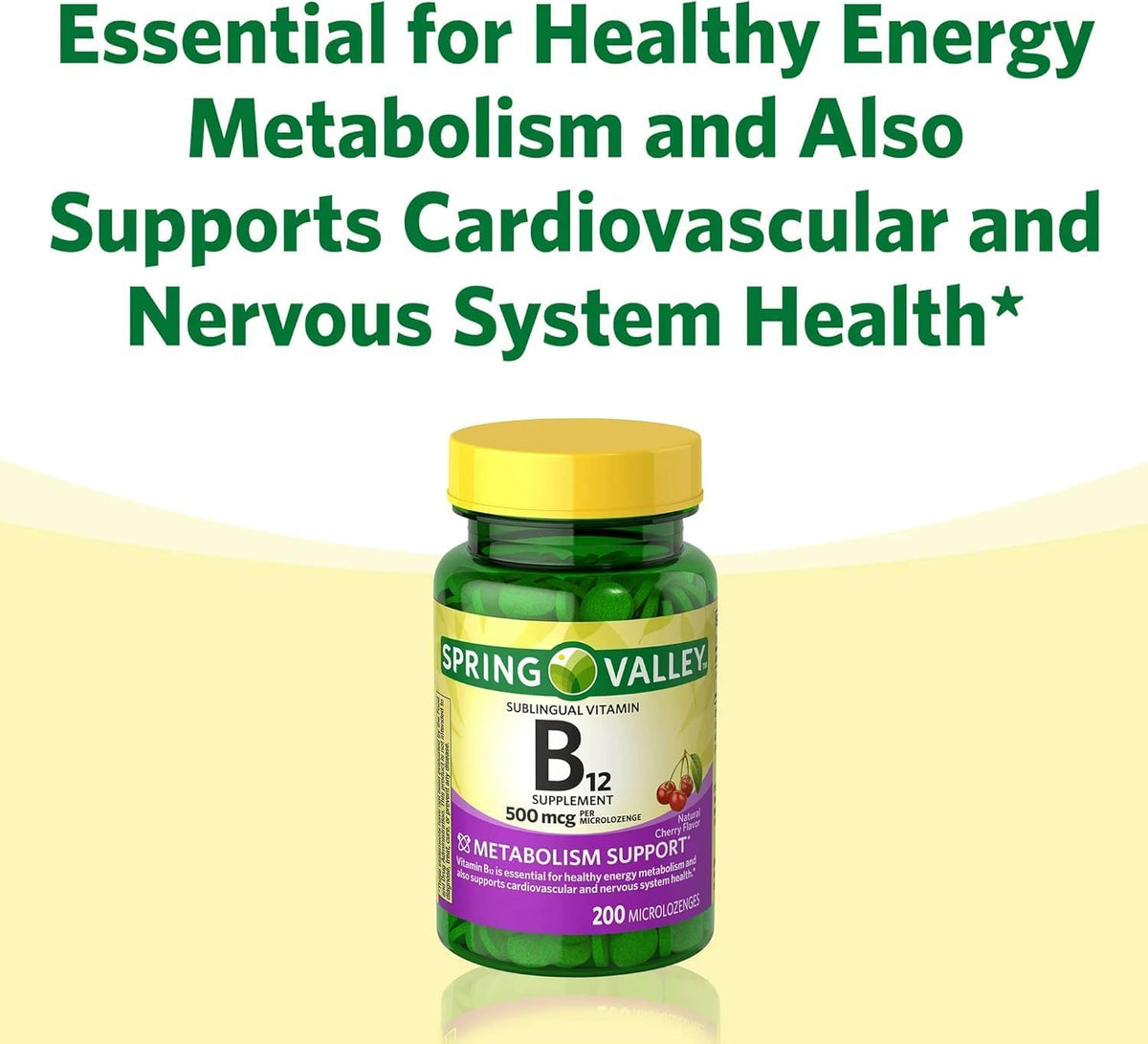 Spring Valley Sublingual B12 500 mcg – Easy sublingual administration – no water required – Image 5