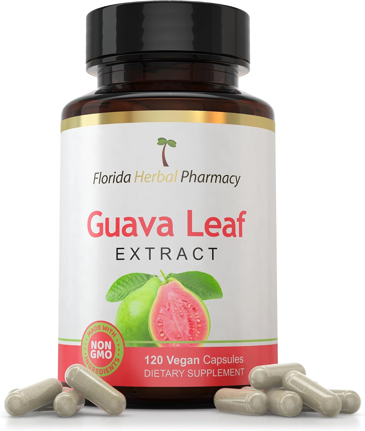 Guava Leaf Extract Supplement Capsules 10:1 (120 Capsules), Two Months Supply - görsel 1