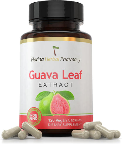 Guava Leaf Extract Supplement Capsules 10:1 (120 Capsules), Two Months Supply