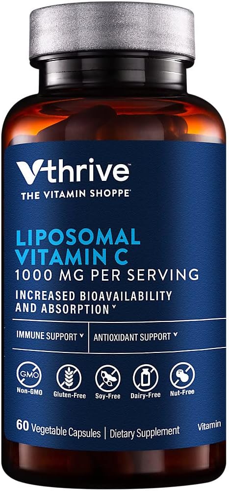 Vthrive Liposomal Vitamin C for Immune Support - Enhanced Bioavailability & Absorption - 1,000 mg (60 Vegetarian Capsules) - görsel 1