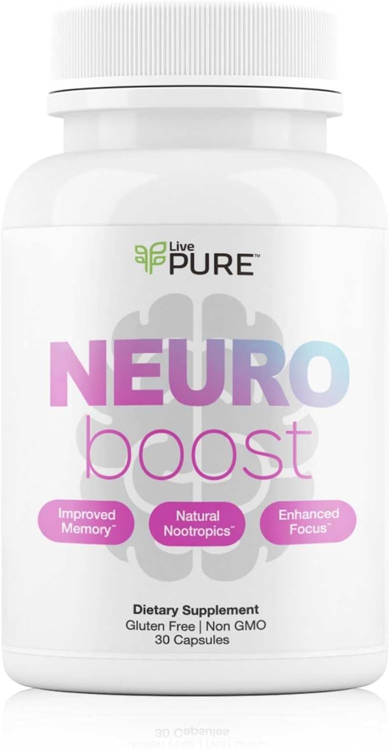Pure Neuro Boost | 30 Capsules | Nootropic – Bacopa monnieri (Synapsa): A standardised extract traditionally used – Image 1
