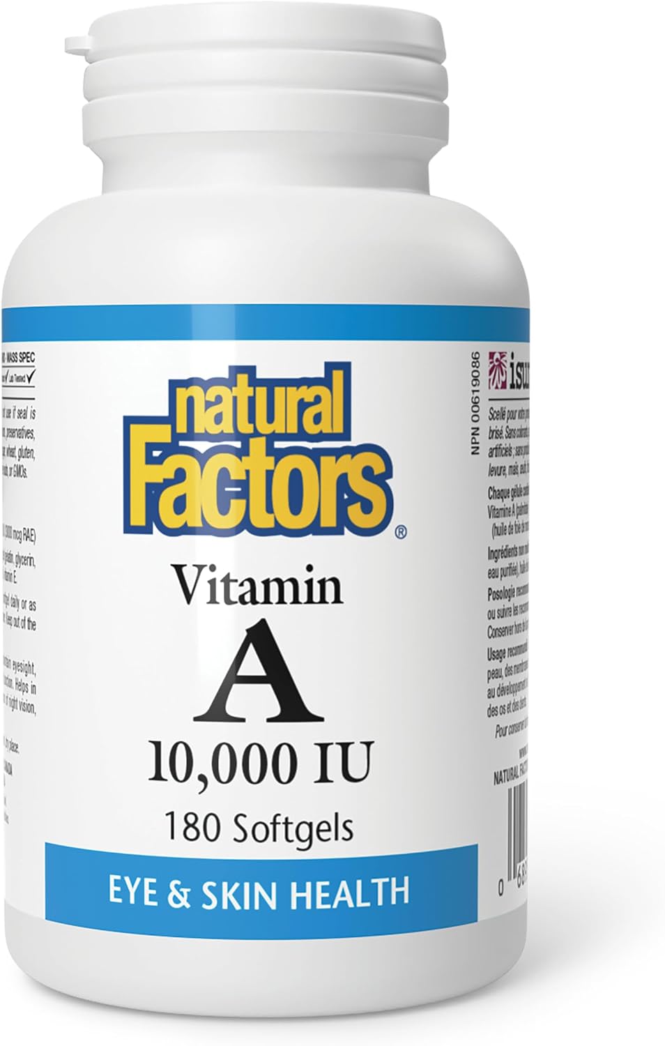 Natural Factors Vitamin A 10,000 IU - 180 Softgels - görsel 1