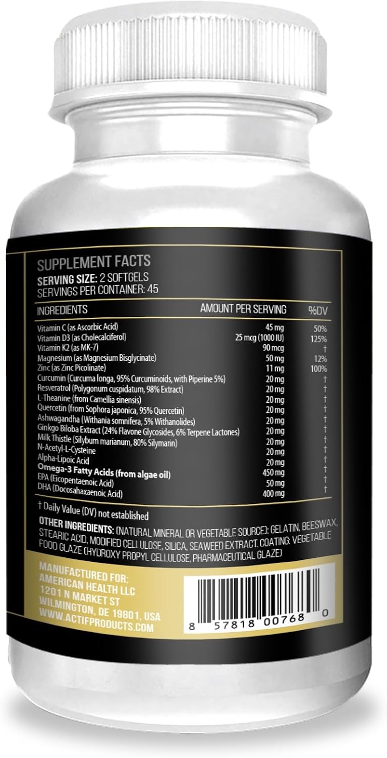 ACTIF Klotho Mega Support with 20+ Advanced – Energy and Vitality – By supporting mitochondrial function and – Image 2