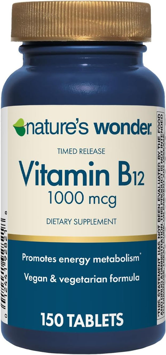Nature's Wonder Vitamin B12 1000 mcg – Supports energy metabolism by helping convert food into cellular energy* – Image 1