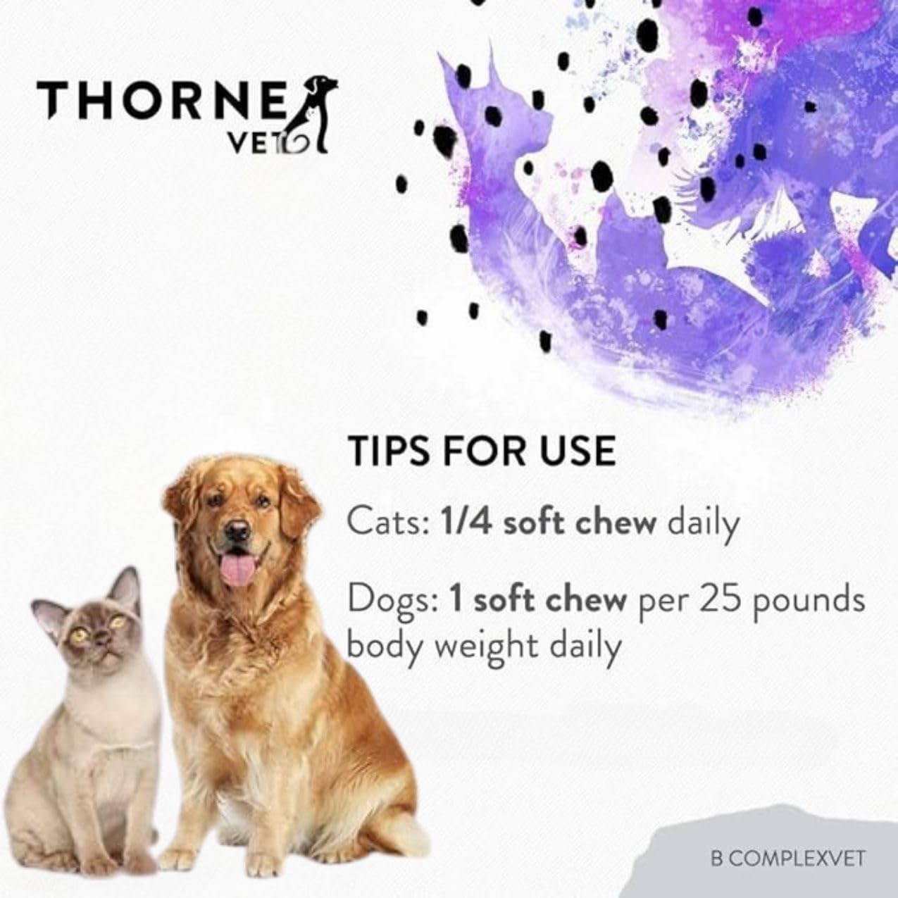ThorneVET B ComplexVET – Vitamin B Complex Support for Dogs & Cats - 60 Soft Chews - görsel 6