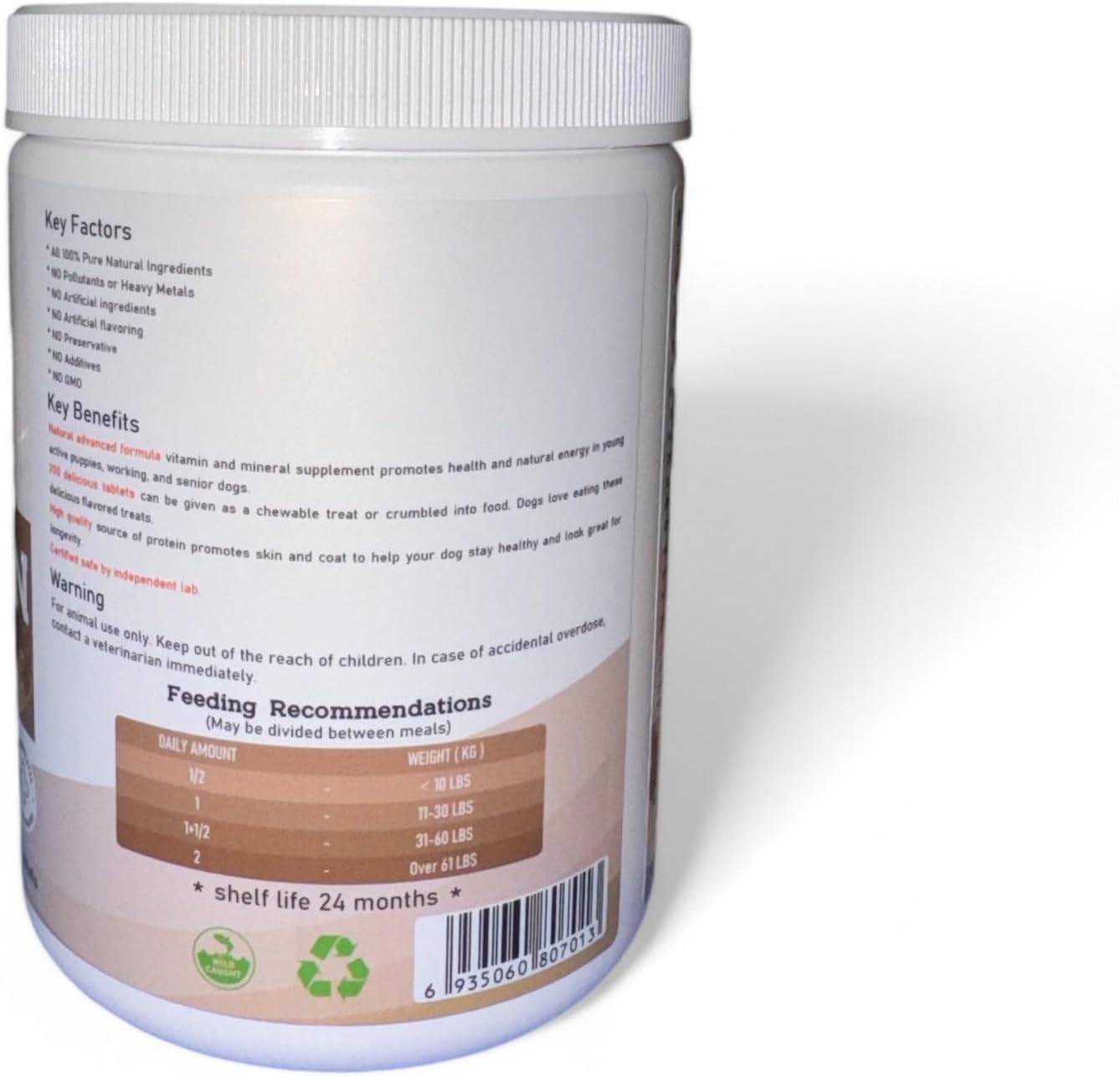 Lavish Paws All in One Multivitamin for Dogs - All Natural, Salmon Flavoured, 350 Tablets - görsel 3
