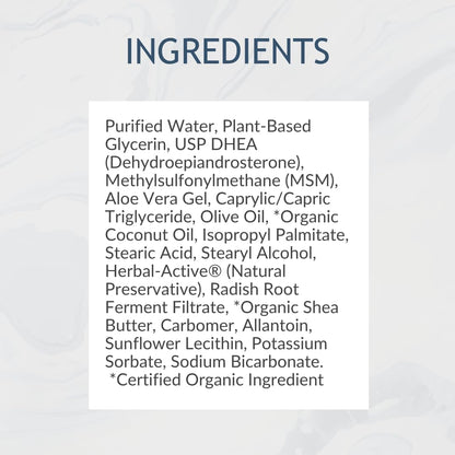 DHEA Cream 50mg for Women's and Men - Maximum Strength, Unscented (3oz / 90mL)