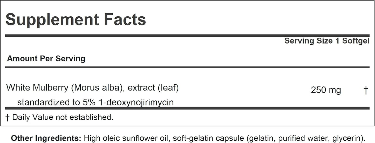 ANDREW LESSMAN White Mulberry Leaf 60 Softgels - High Potency Standardised Extract - görsel 2