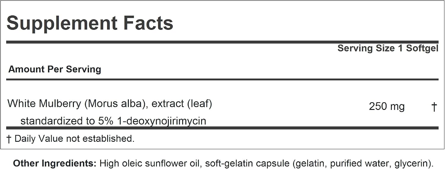 ANDREW LESSMAN White Mulberry Leaf 60 Softgels - High Potency Standardised Extract - görsel 2