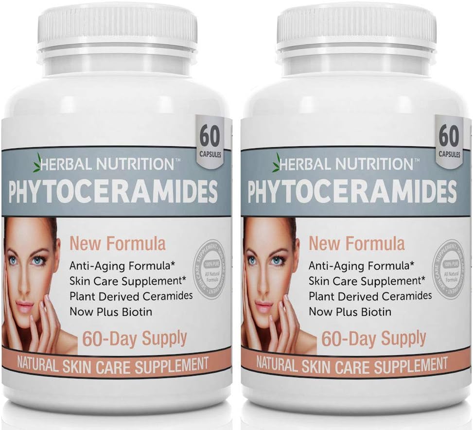 Herbal Nutrition Phytoceramides from Rice with Biotin Vitamin A, C, D and E, Three Bottle Pack, 180 Capsules 40mg - görsel 8