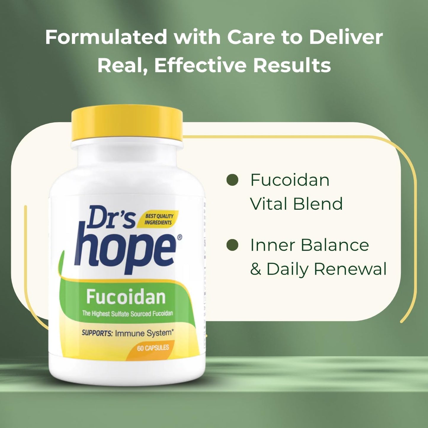 Dr's Hope Fucoidan 65mg – Brown Seaweed Extract for Immune, Gut and Heart Health (60 Capsules) - görsel 8