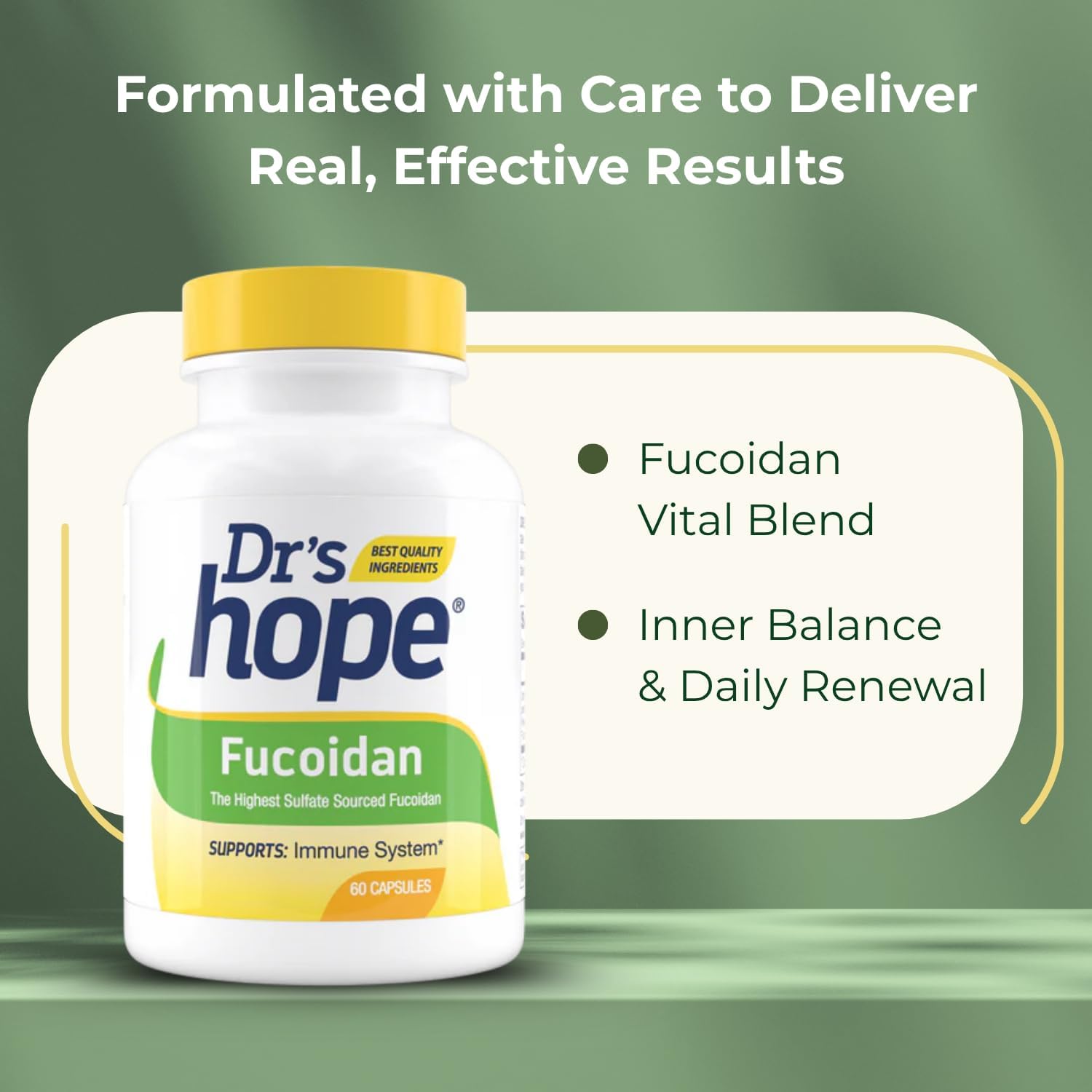 Dr's Hope Fucoidan 65mg – Brown Seaweed Extract for Immune, Gut and Heart Health (60 Capsules) - görsel 8