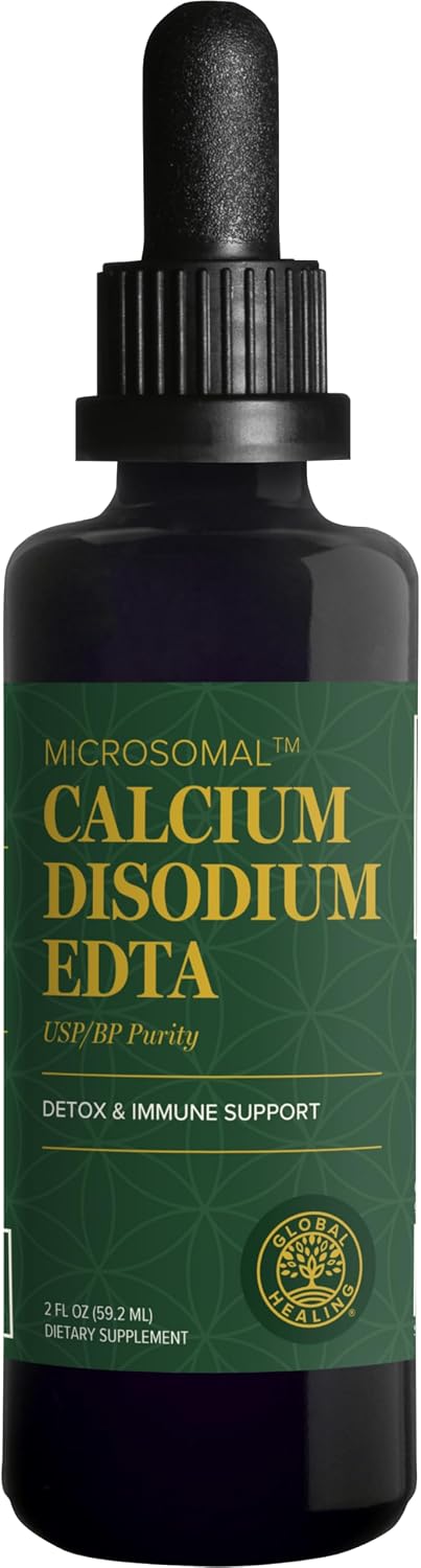 Global Healing Calcium Disodium EDTA - 59 mL – Cardiovascular Health: EDTA may help support arterial flexibility – Image 1