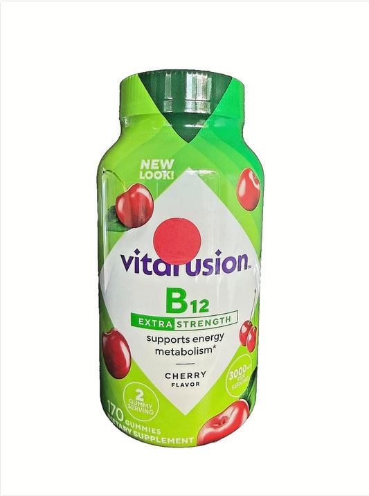 Vitamin B12 Extra Strength Gummy Vitamins - – Vegans and vegetarians: Since B12 is found naturally in animal – Image 1