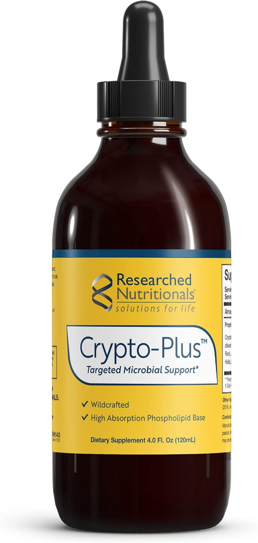 Researched Nutritionals Crypto-Plus - – Microbial Balance: Red root and black walnut hull have traditional uses – Image 1