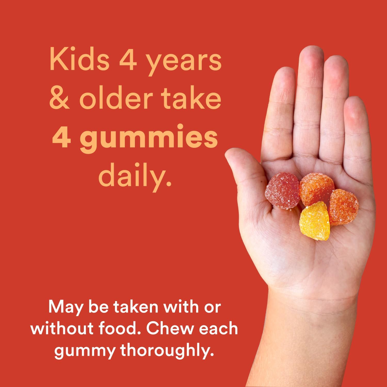 SmartyPants Kids Multivitamin Gummies with Omega 3 Fish Oil, Vitamin D3, C, B12, B6, A, K & Zinc for Immune Support, Biotin, Gluten Free, Natural Fruit Flavours, 120 Count - görsel 8