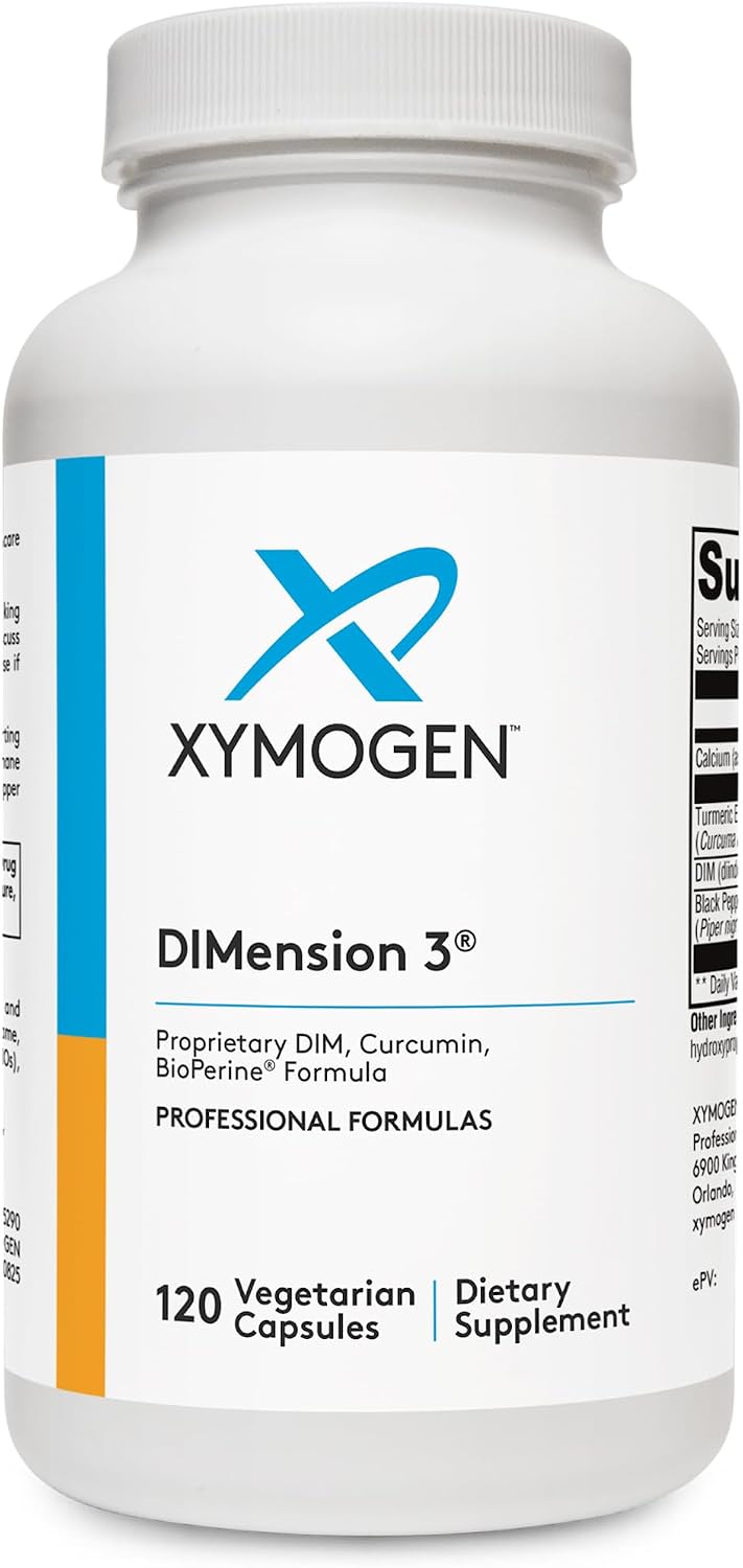 XYMOGEN Dimension 3 - DIM Supplement with Curcumin & BioPerine - 120 Capsules - görsel 1