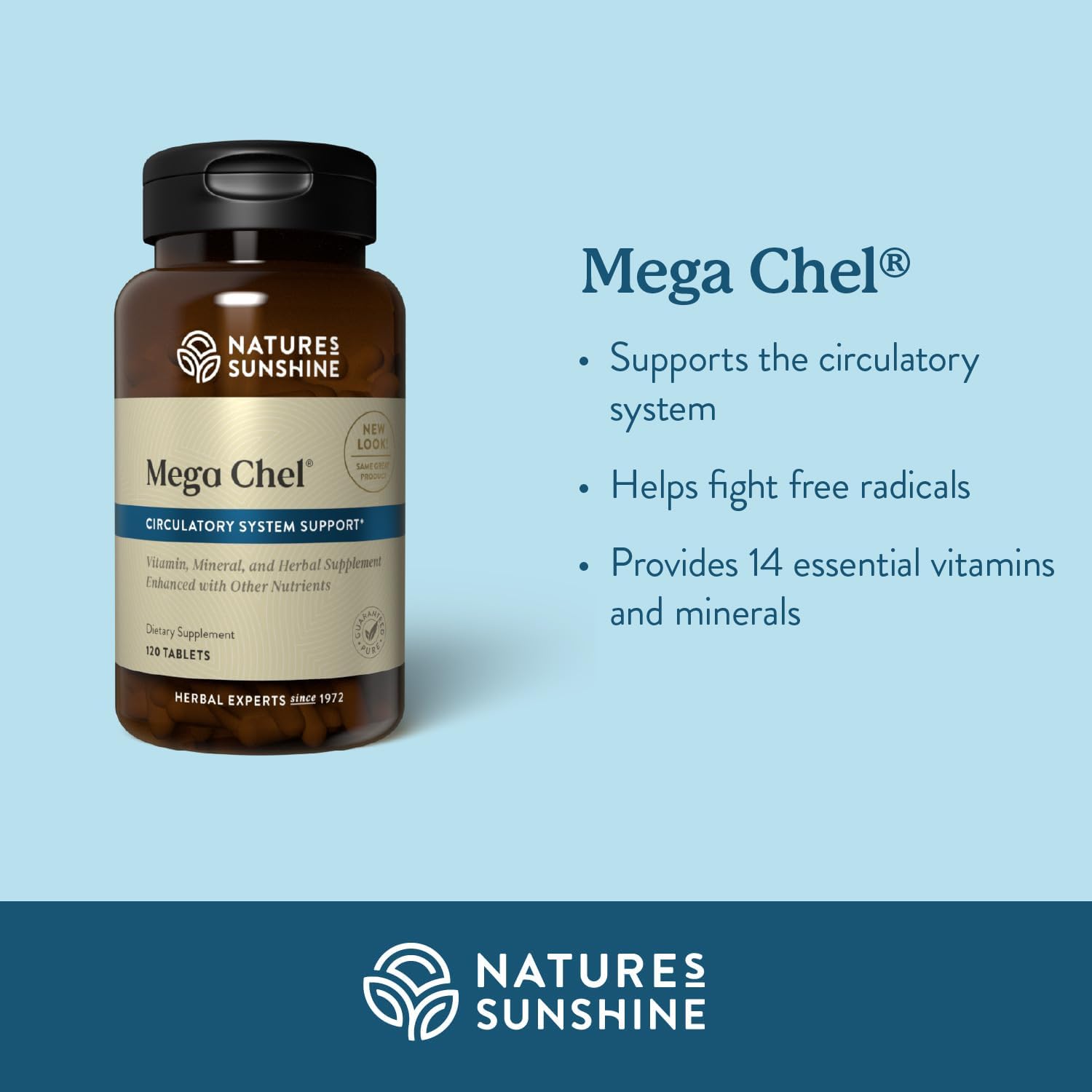 Nature's Sunshine Mega-Chel - 120 Tablets - görsel 3