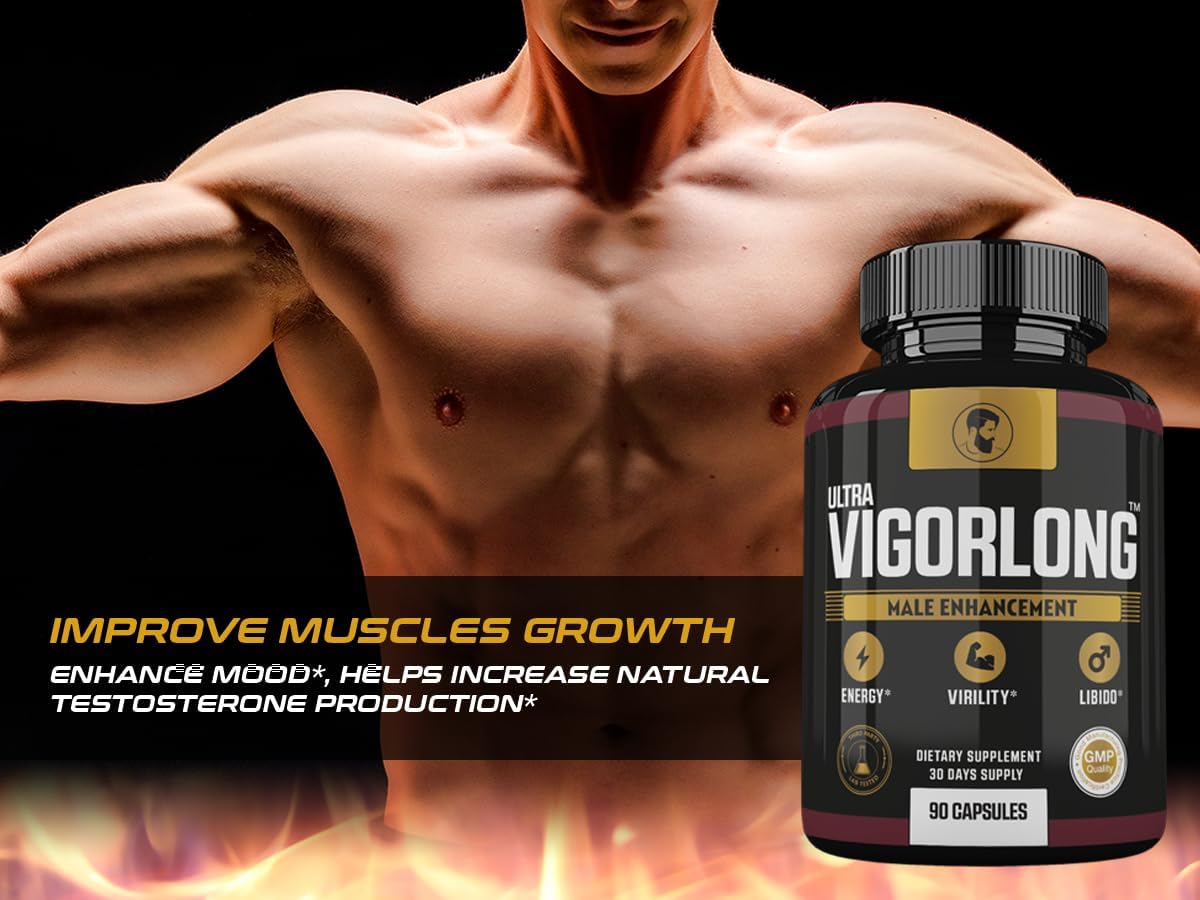 Ultra VigorLong Supplement Advanced Formula, Ultra VigorLong for Men, Ultra Vigorlong Capsules, 90 Count – Image 3
