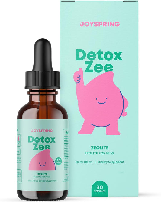 JoySpring DetoxZee Zeolite Drops for Kids – Clinoptilolite Mineral Supplement with Vitamin D3 & B12 – Liquid Vitamins for – Image 1