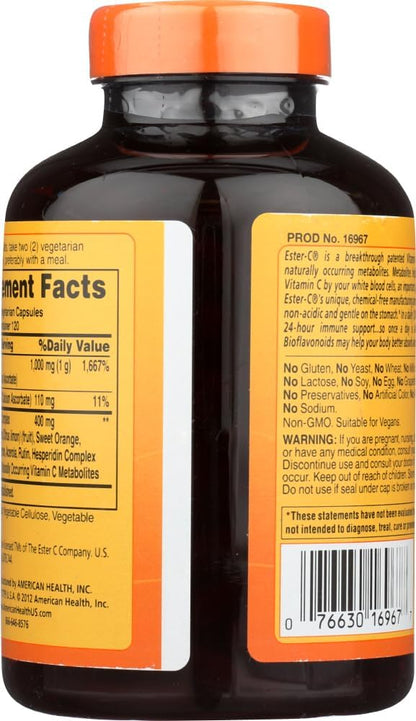Ester-C 500 With Citrus Bioflavonoids; Vegetarian