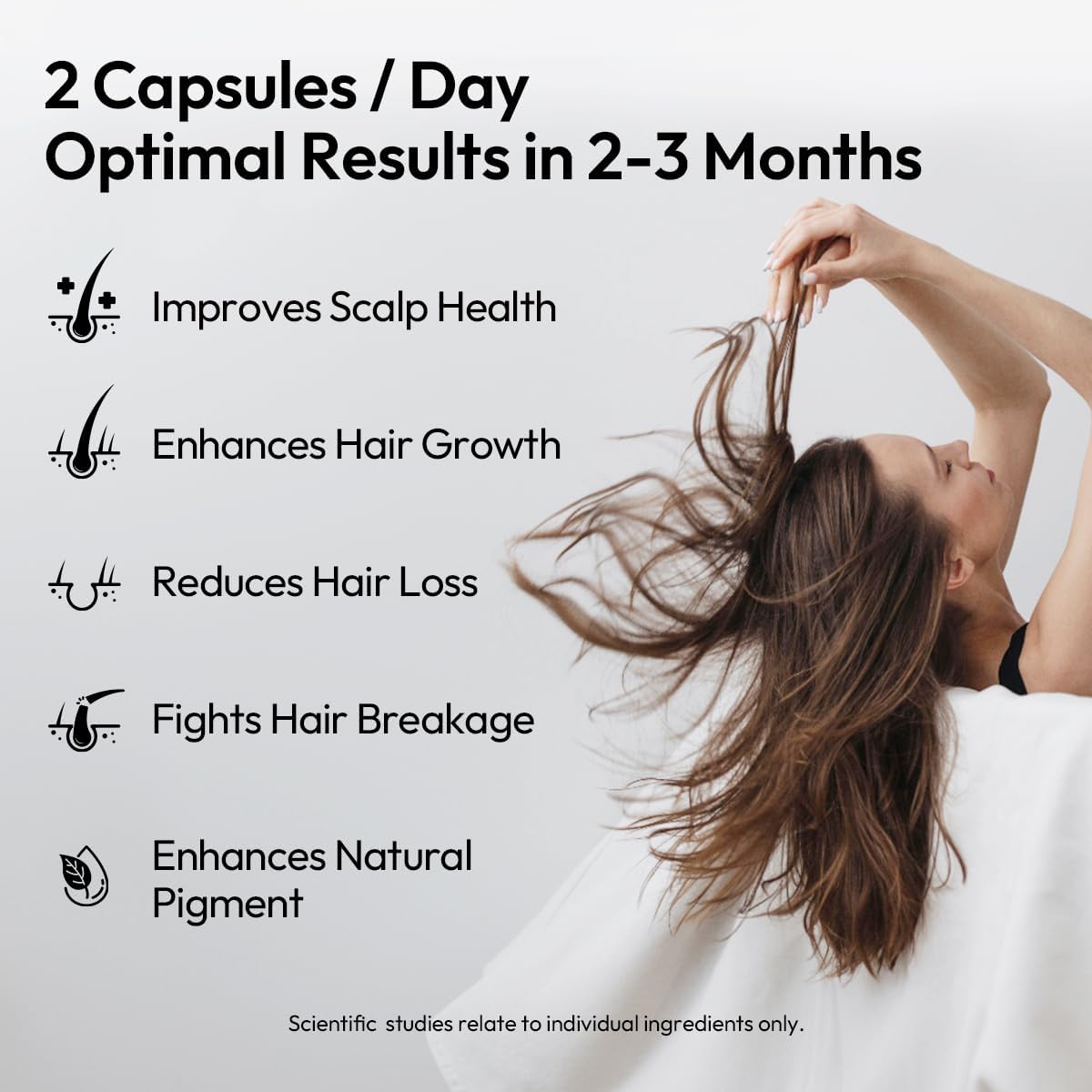 BIGVITA Hair Growth Supplement with AnaGain Nu, Biotin, and Black Sesame Extract - görsel 2