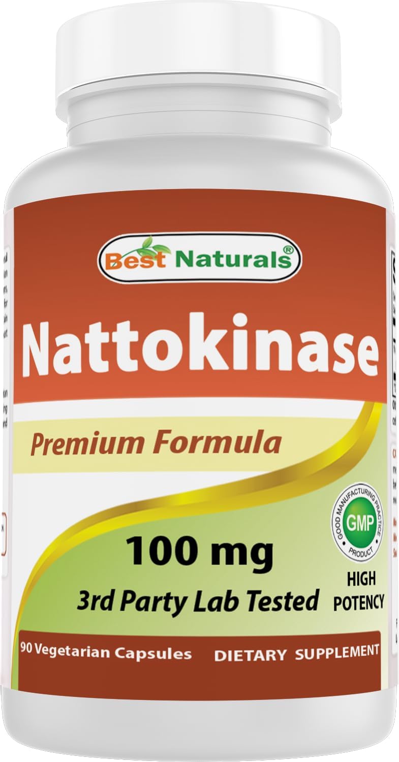 Best Naturals Nattokinase 2000 FU, 100 mg, 90 Vegetarian Capsules - görsel 1