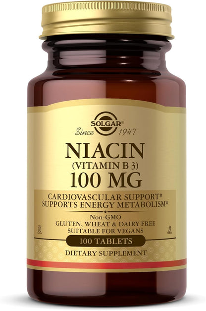 Solgar Niacin (Vitamin B3) 100 mg Tablets