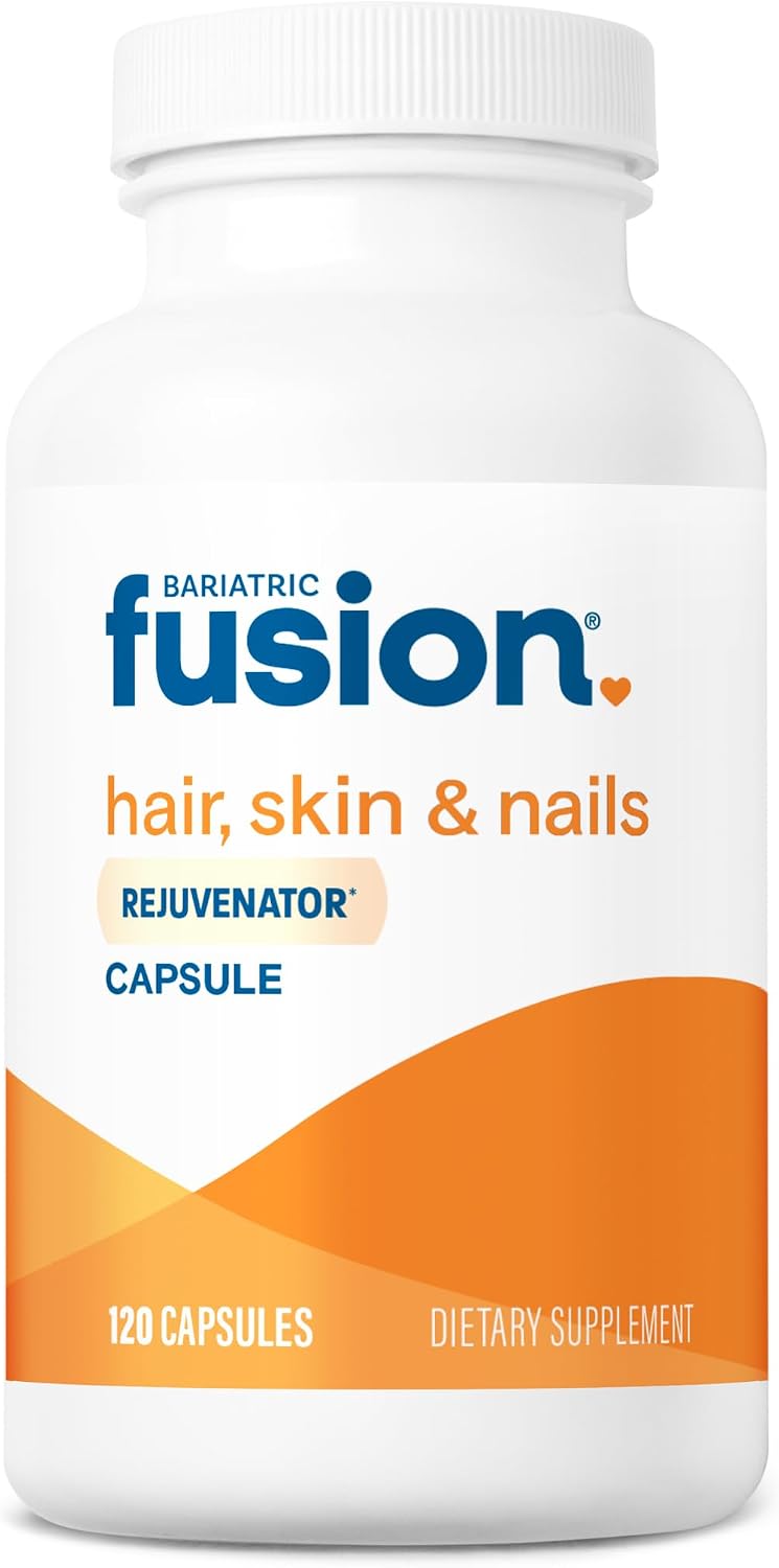 Bariatric Fusion ONE Per Day Hair, Skin and Nails Vitamins REJUVENATOR – Vegan Hair Growth Vitamins with Biotin, Vitamin B12, and B1 – Easy to Swallow – 120 Capsules - görsel 1
