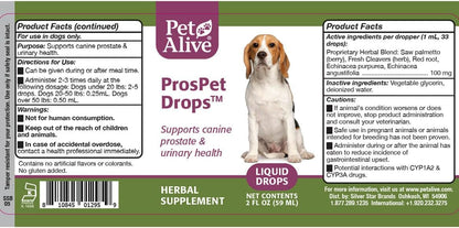 PetAlive ProsPet Drops – Herbal Supplement for Dog Prostate, Bladder and Urinary Support