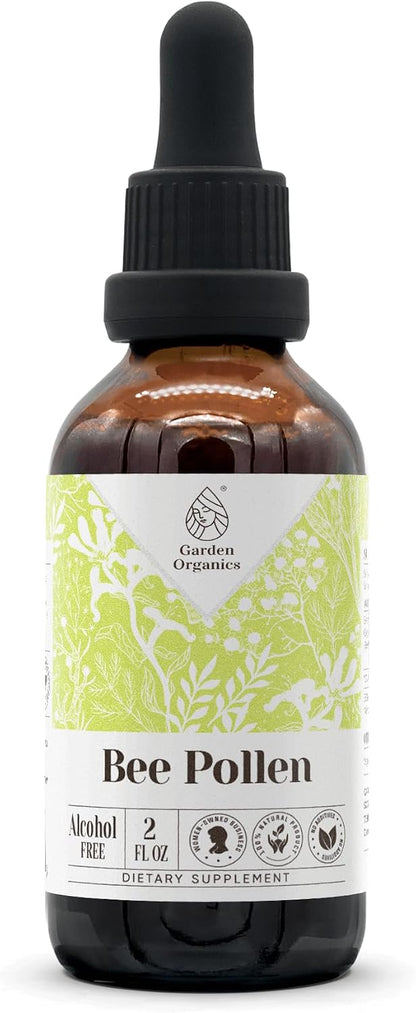 Bee Pollen Alcohol-Free Natural Tincture Extract, Immune System Booster, Liquid Drops Made from 100% Bee Pollen (60 mL)