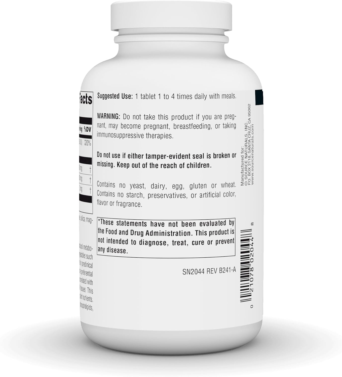 Source Naturals DIM, Diindolylmethane 100mg with BioPerine, Vitamin E & More - 180 Tablets - görsel 3