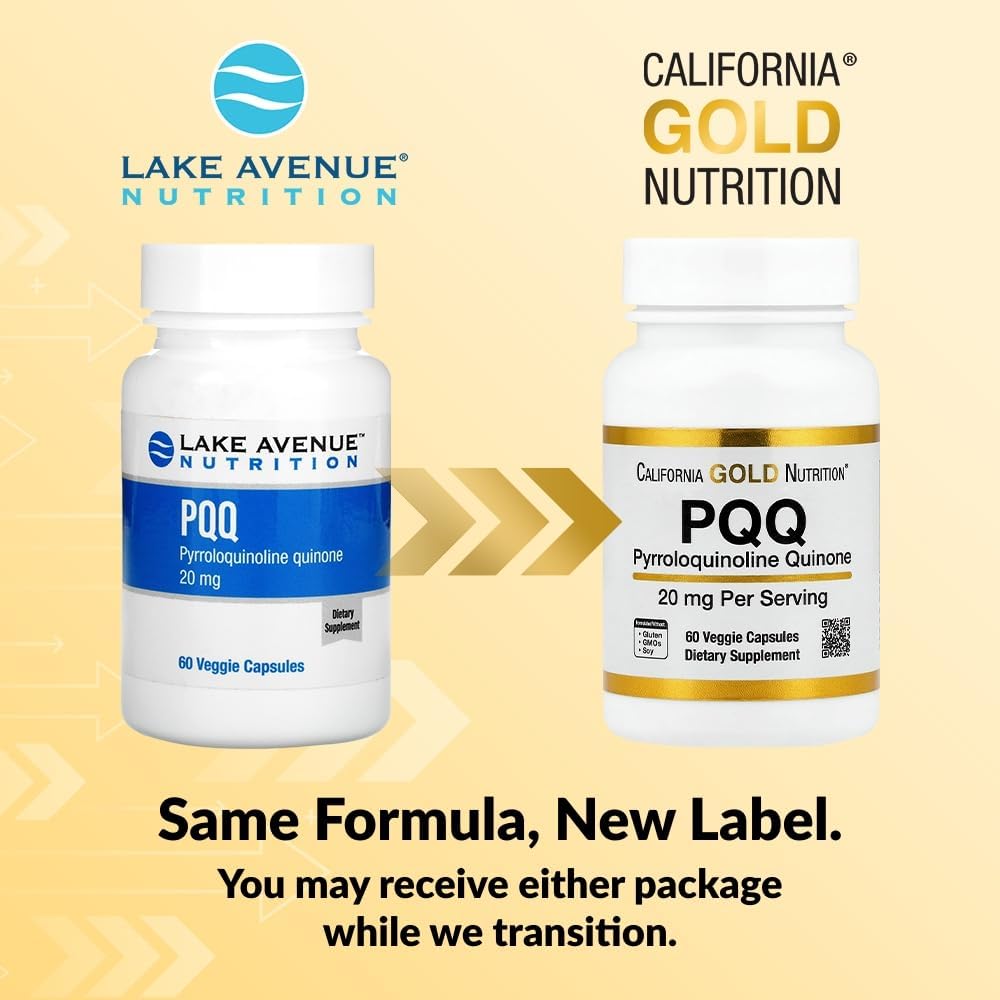 Lake Avenue Nutrition PQQ, Pyrroloquinoline Quinone, 20 mg, 60 Vegetarian Capsules - görsel 3