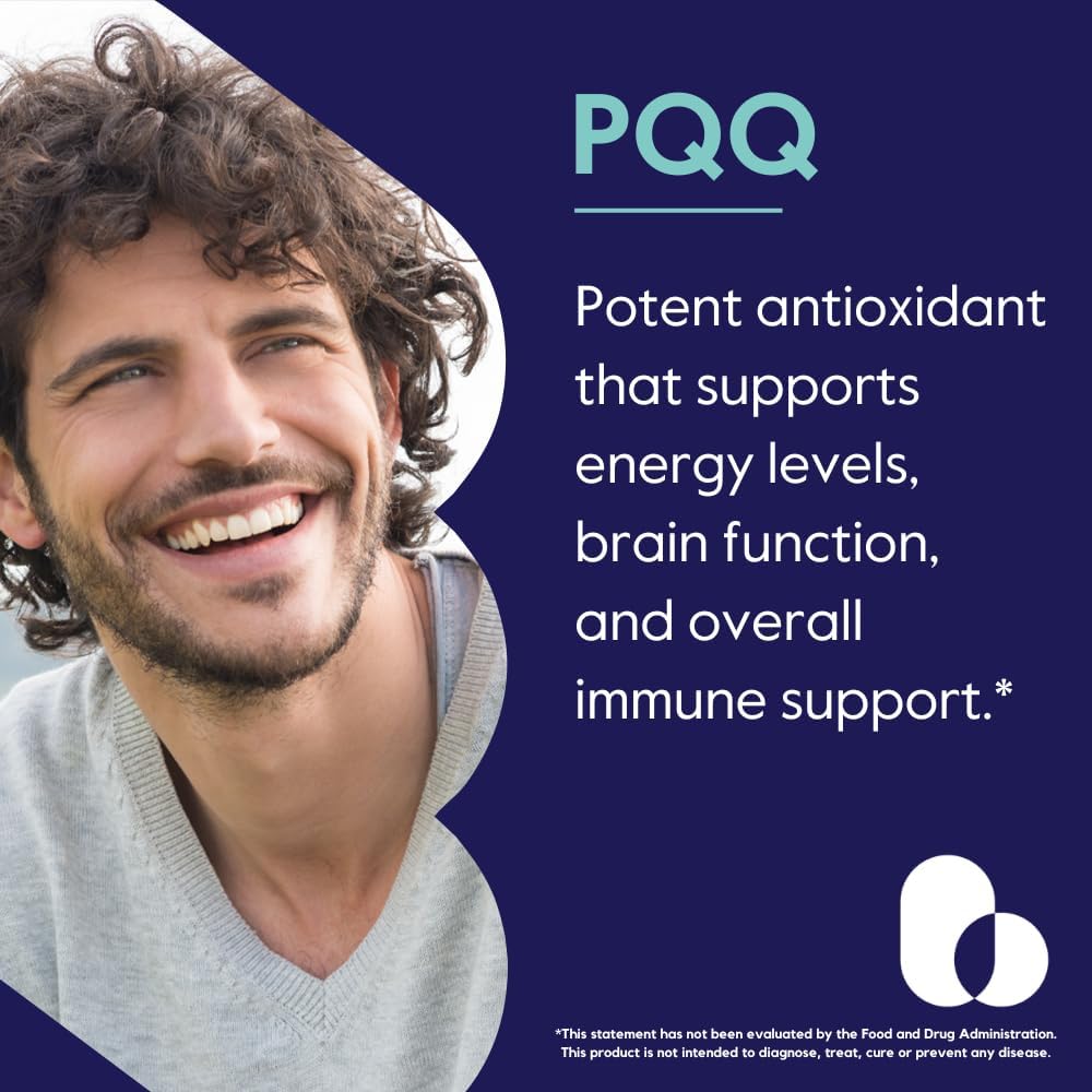 BESTVITE PQQ 40mg (Pyrroloquinoline Quinone) – 120 Vegetarian Capsules – Mitochondrial Support - görsel 2