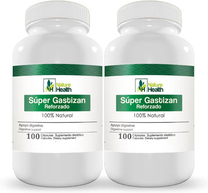 Nature Health Super Gastrizan Digestive Support Capsules with Inca Muña, Cat's Claw, Peppermint, Culen, Rosemary, and Chamomile