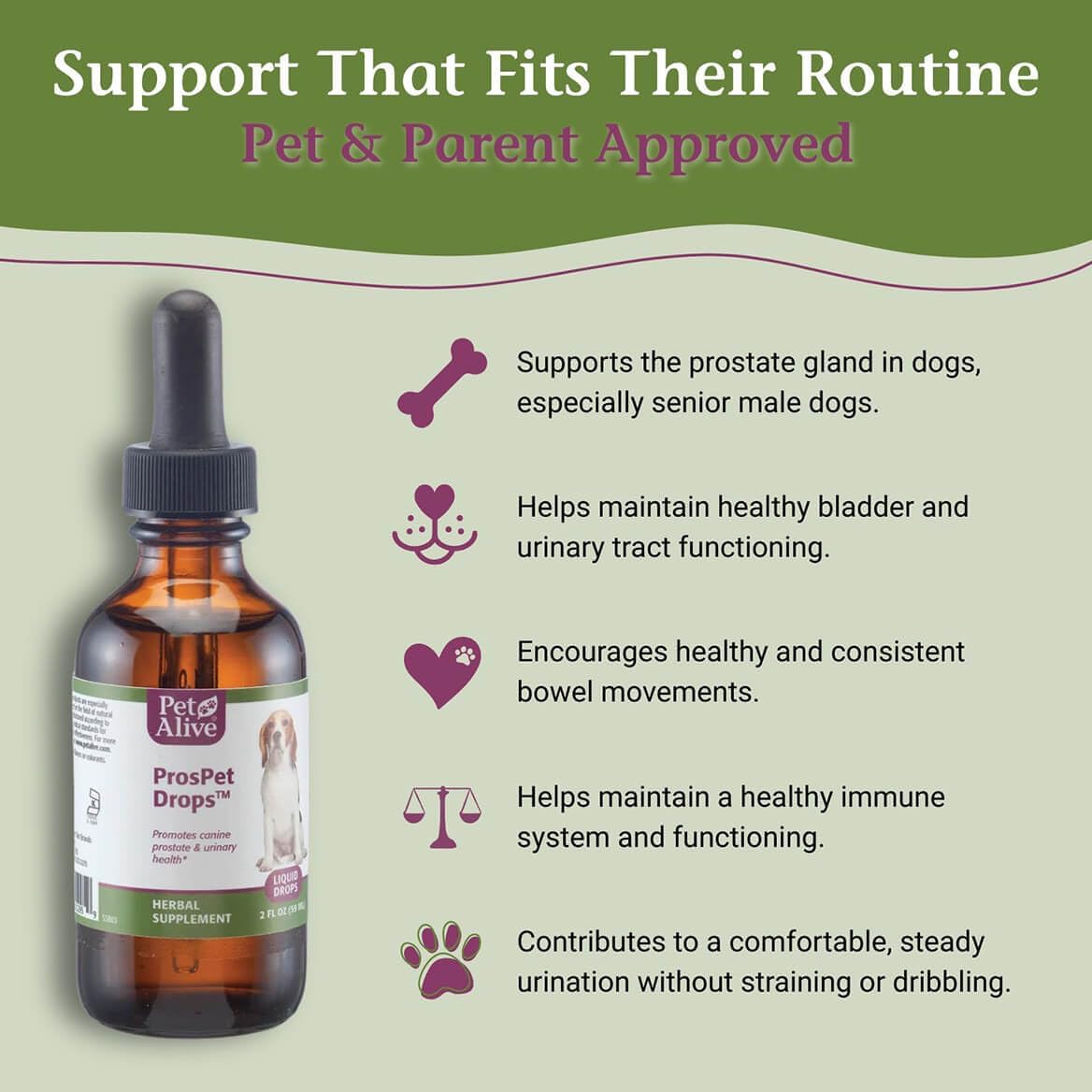 PetAlive ProsPet Drops – Herbal Supplement for Dog Prostate, Bladder and Urinary Support - görsel 3