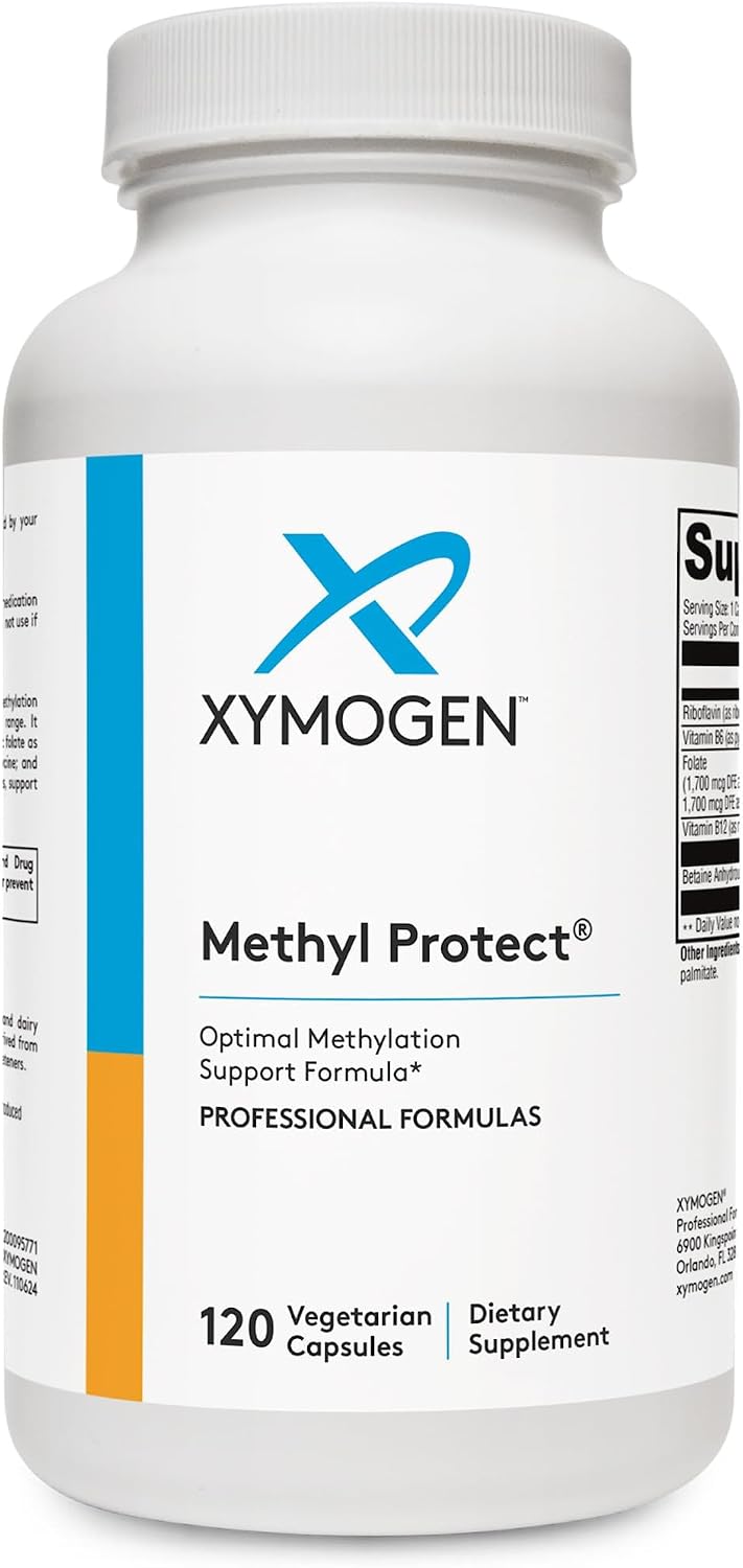 XYMOGEN Methyl Protect - Activated B Vitamin Supplement with 5-MTHF, B12, B6, B2 - Cardiovascular & Neurological Support - 120 Capsules - görsel 1