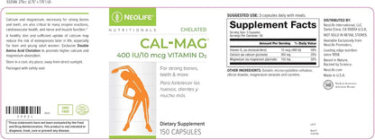 NeoLife Chelated Cal-Mag with Vitamin D 400 IU – 150 Soft-gels