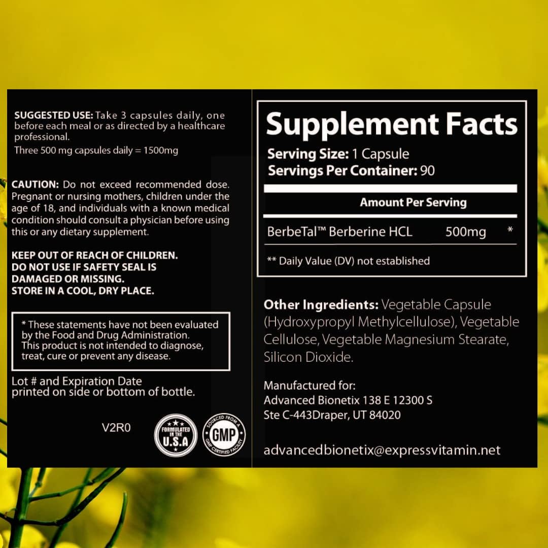 Advanced Bionetix Micronised Berberine 1500mg Supplement - görsel 2