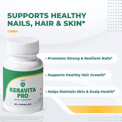 Keravita Pro – Vitamin C, E, Green Tea & Turmeric – 60 Capsules, 3 Month Supply
